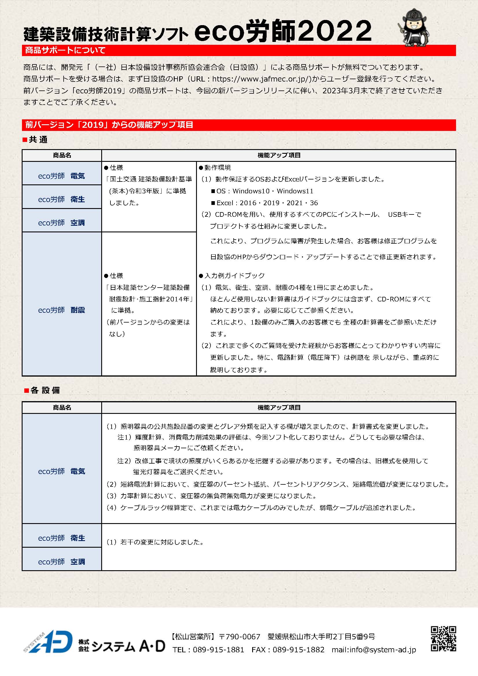 Eco労師 電気設備計算ソフト 製品詳細 株式会社システムa D 愛媛県松山市 建設業向けソフトウェアの販売とサポート Eco労師 電気設備計算ソフト 製品詳細 株式会社システムa D 愛媛県松山市 建設業向けソフトウェアの販売とサポート